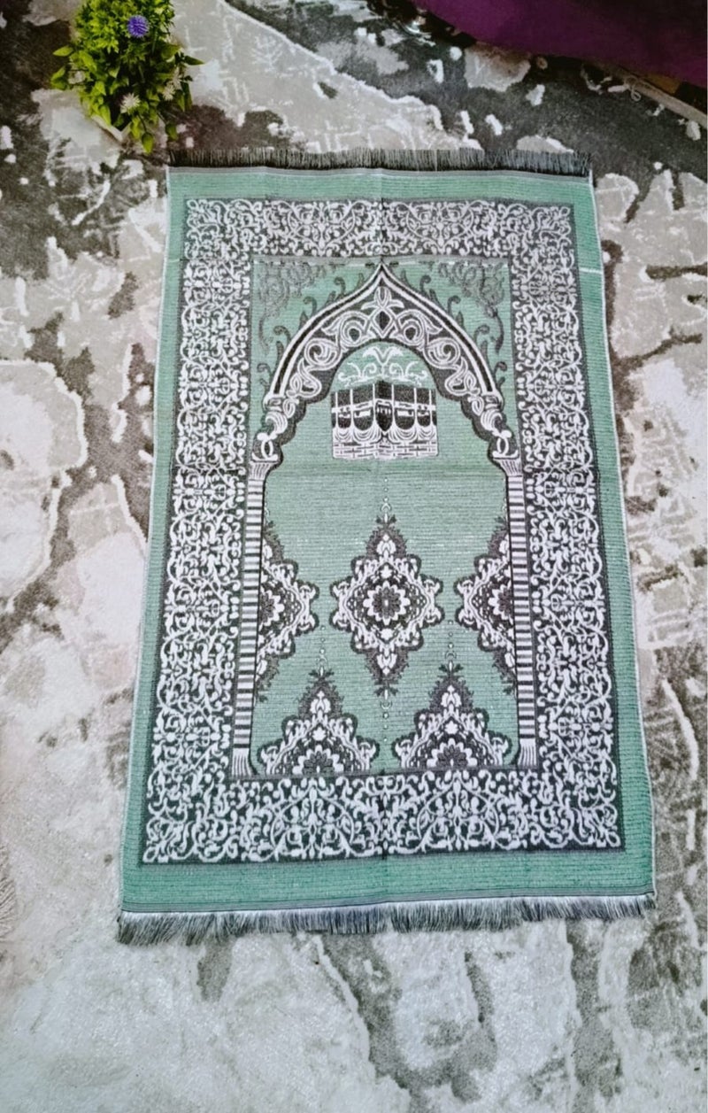 Luxury prayer rug with elegant Islamic design - a distinctive spiritual touch in multiple shapes and colors - Image 3