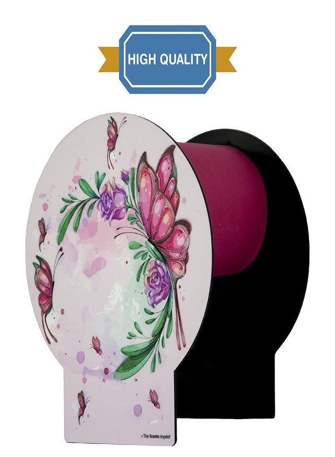 The Rosette Imprint Acrylic Hairband Organiser for Girls Kids Women | Durable Headband Holder | Compact 6 x 8.5 x 7 in Size | Hairband Stand for Girls | Stylish Pink Butterfly Design - Image 3