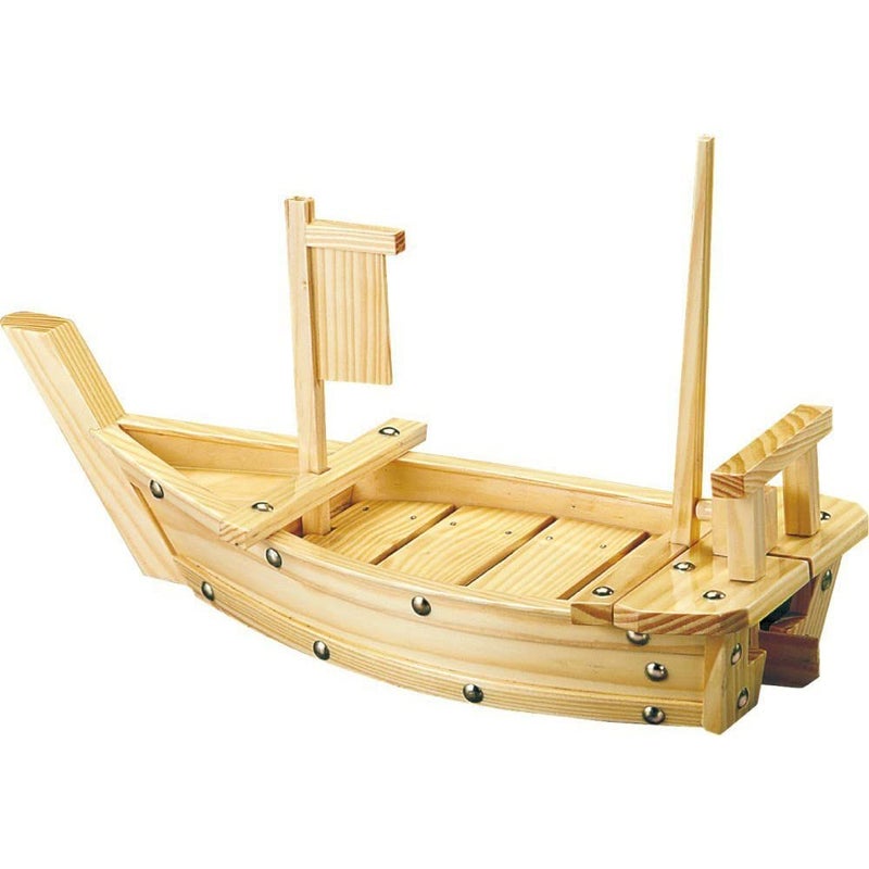 JapanBargain JapanBargain 1583 Large Wooden Sushi Boat Shape Plate Japanese Sushi Sashimi Serving Plate Tray Party Food Platter 65cm for Restaurant or Home Use 255 inch 