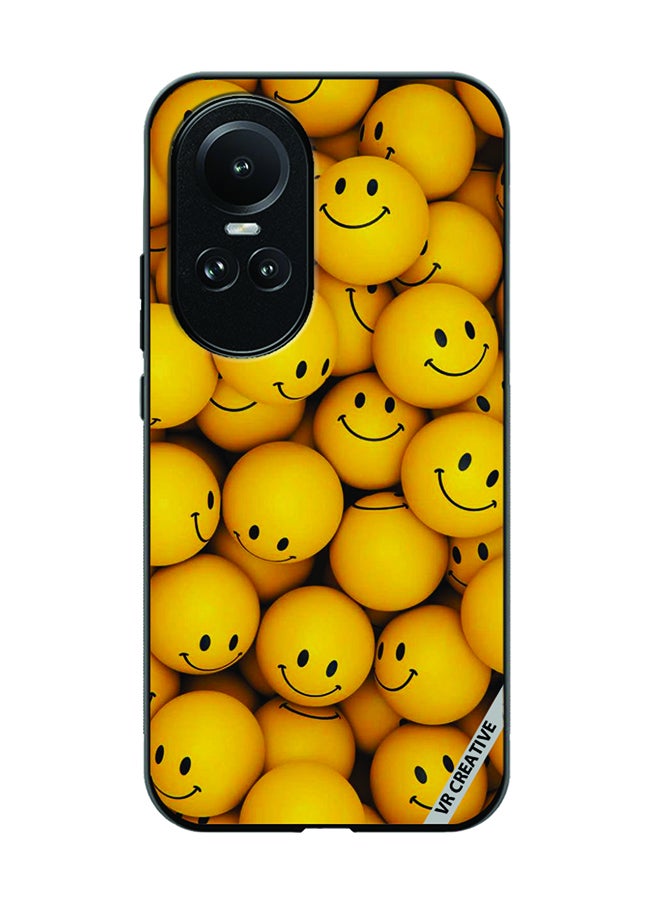 VR CREATIVE Protective Case Cover For Oppo Reno 10 Pro Smiley Design Multicolour - Image 1