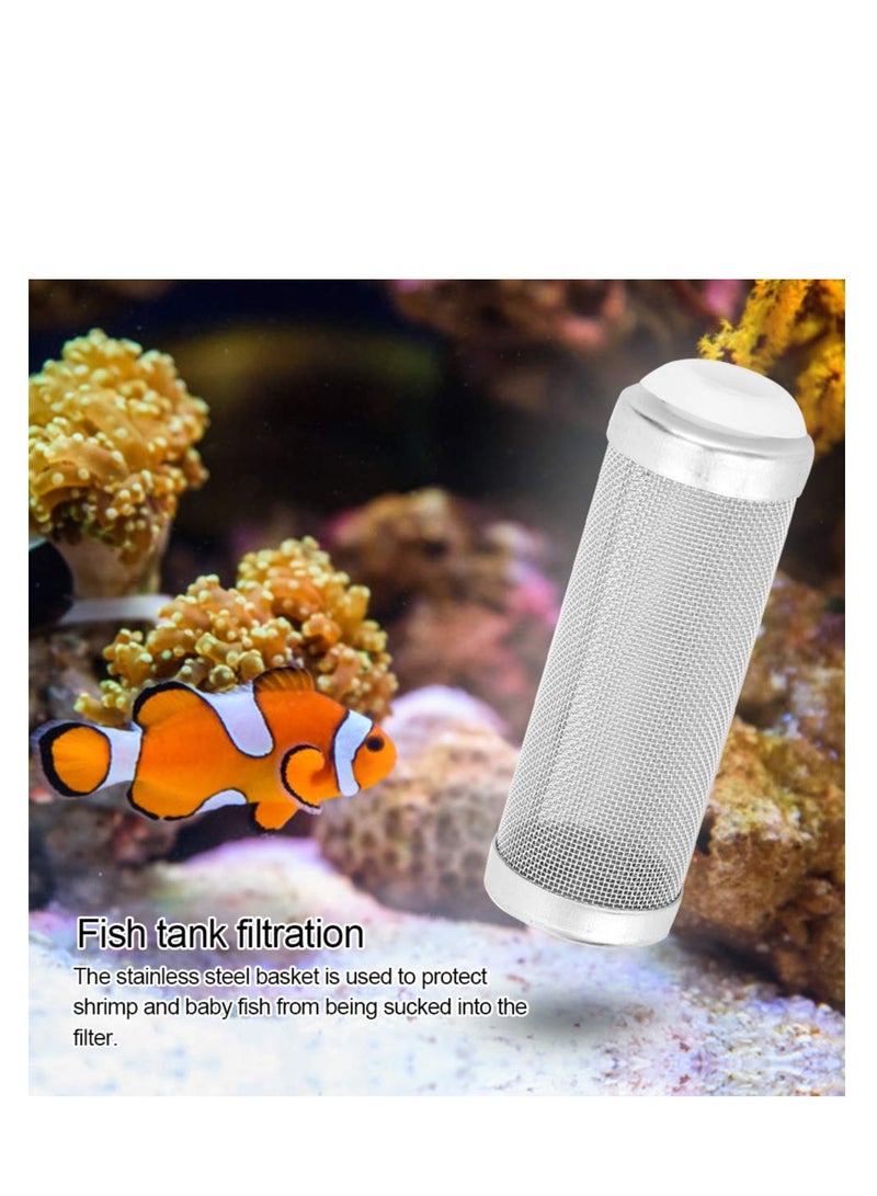 Zikra 5 Pcs Stainless Steel Aquarium Filter Protector, Aquarium Fish Tank Filter Inflow Inlet Mesh Basket Shrimp Protecting Protection, Stainless Steel Mesh Guard Intake Cover for Shrimp and Fish(12mm) - Image 3