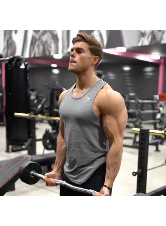 جيمشارك الرجال Gymshark إسقاط ذراع دبابة أعلى العضلات بلا أكمام قمصان رياضة التمرين - Image 2