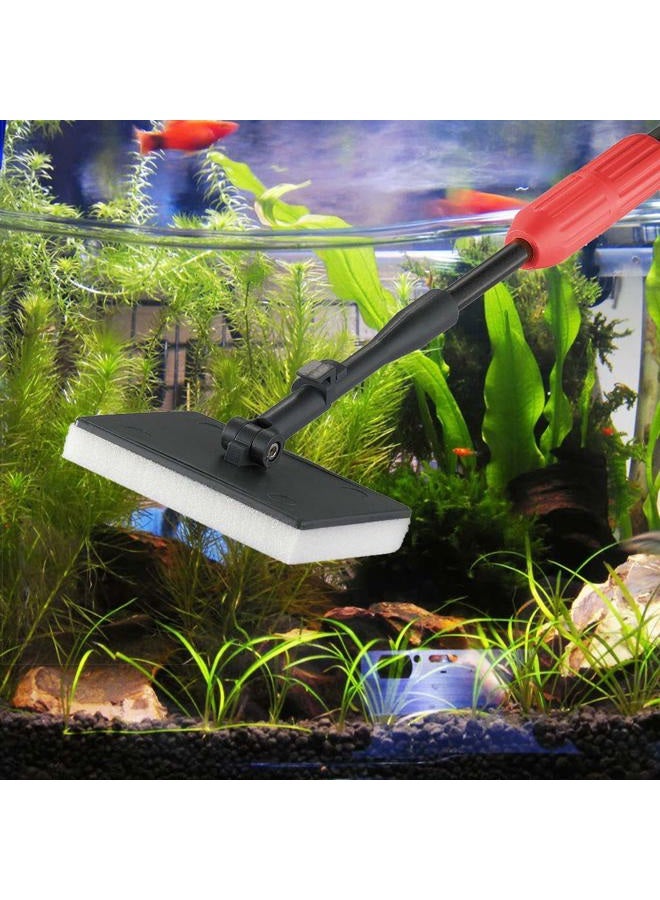 UPETTOOLS Aquarium Cleaning Tool 6 in 1 Fish Tank Cleaning Kit Algae Scraper Scrubber Pad Adjustable Long Handle Fish Tank Brush Cleaner Set (6 in 1 Cleaning Kit) (6 IN 1 Cleaning Tools) - Image 3