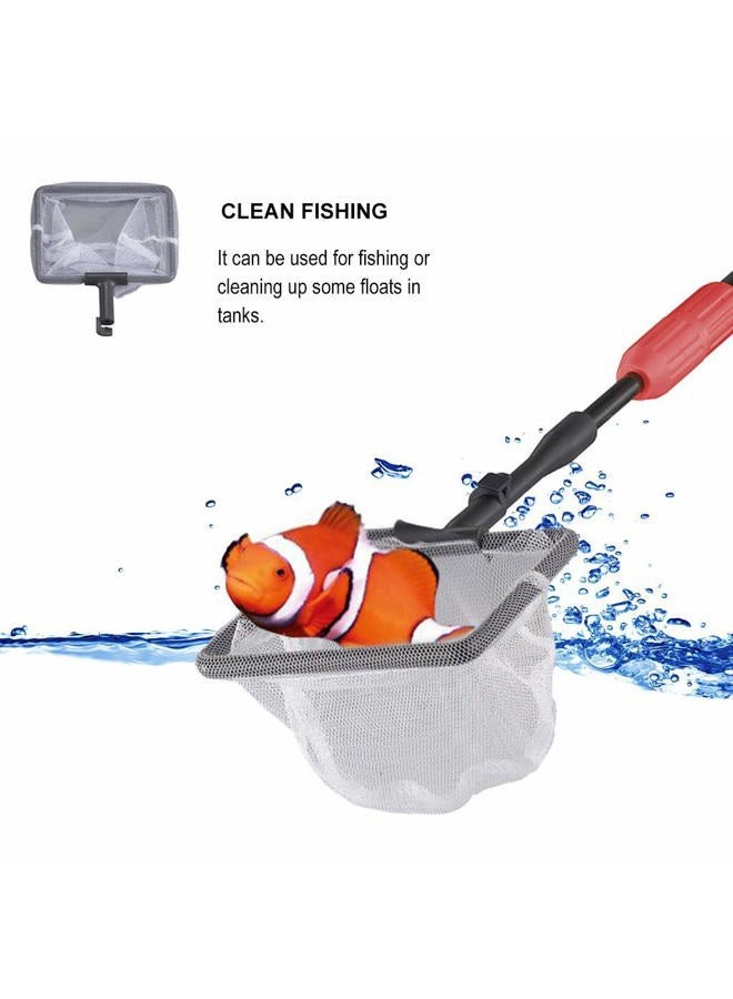 UPETTOOLS Aquarium Cleaning Tool 6 in 1 Fish Tank Cleaning Kit Algae Scraper Scrubber Pad Adjustable Long Handle Fish Tank Brush Cleaner Set (6 in 1 Cleaning Kit) (6 IN 1 Cleaning Tools) - Image 2