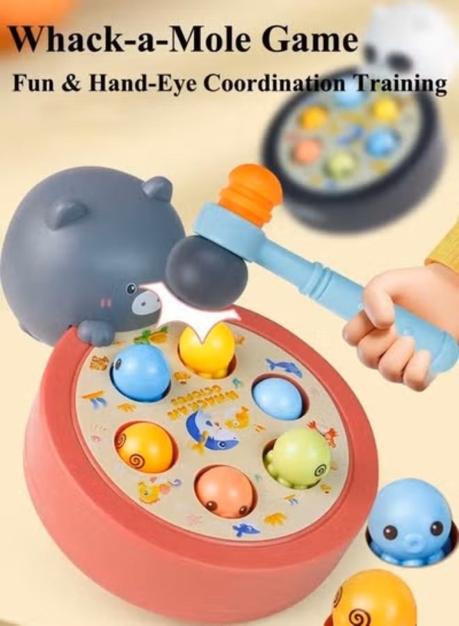 XiuWoo Whack A Mole Play Percussion Toys Preschool Toddler Toy Preschool Toddler Toy,Infant Cartoon Early Education Toys，Parent-Child Interactive Games, Best Gift for Children, Mini Whack-a-mole Portable Game Machine - Image 3