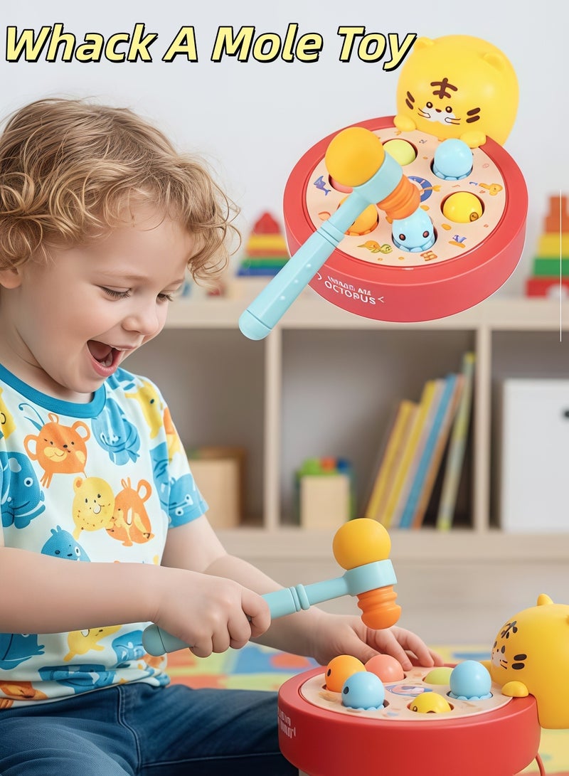 XiuWoo Whack A Mole Play Percussion Toys Preschool Toddler Toy Preschool Toddler Toy,Infant Cartoon Early Education Toys，Parent-Child Interactive Games, Best Gift for Children, Mini Whack-a-mole Portable Game Machine - Image 1
