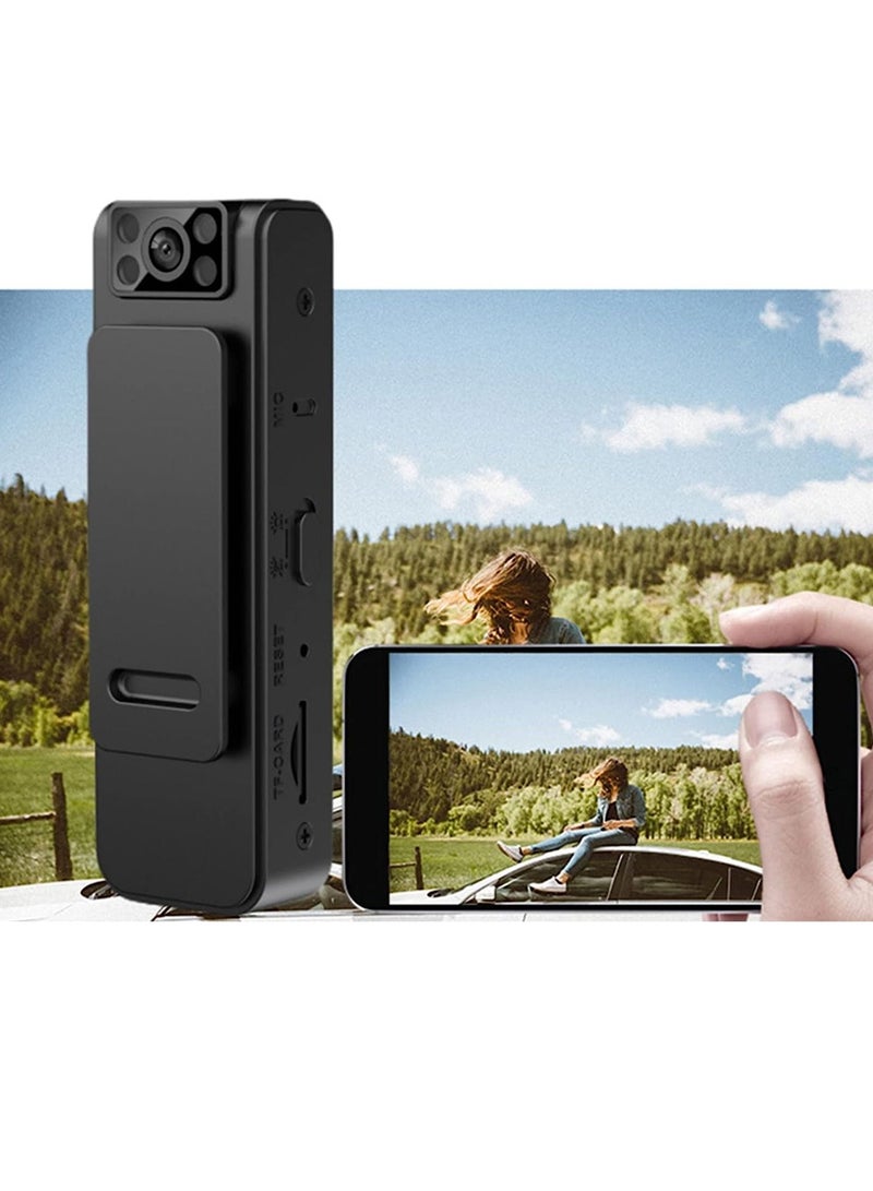 Generic Portable Magnetic Back Clip Camera WIFI Audio and Video Recorder Infrared Night Vision HD Circular Video Body Camera Suitable for Outdoor Sports Camera  - Image 1