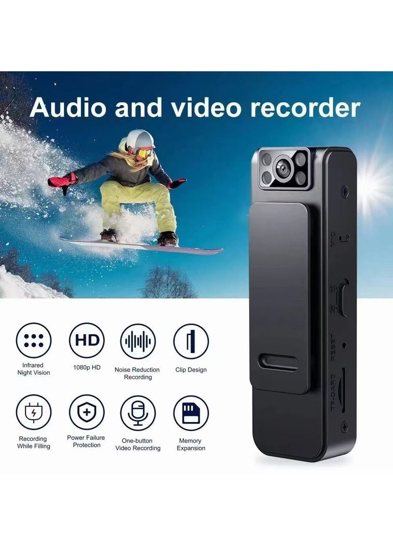 Generic Portable Magnetic Back Clip Camera WIFI Audio and Video Recorder Infrared Night Vision HD Circular Video Body Camera Suitable for Outdoor Sports Camera  - Image 2