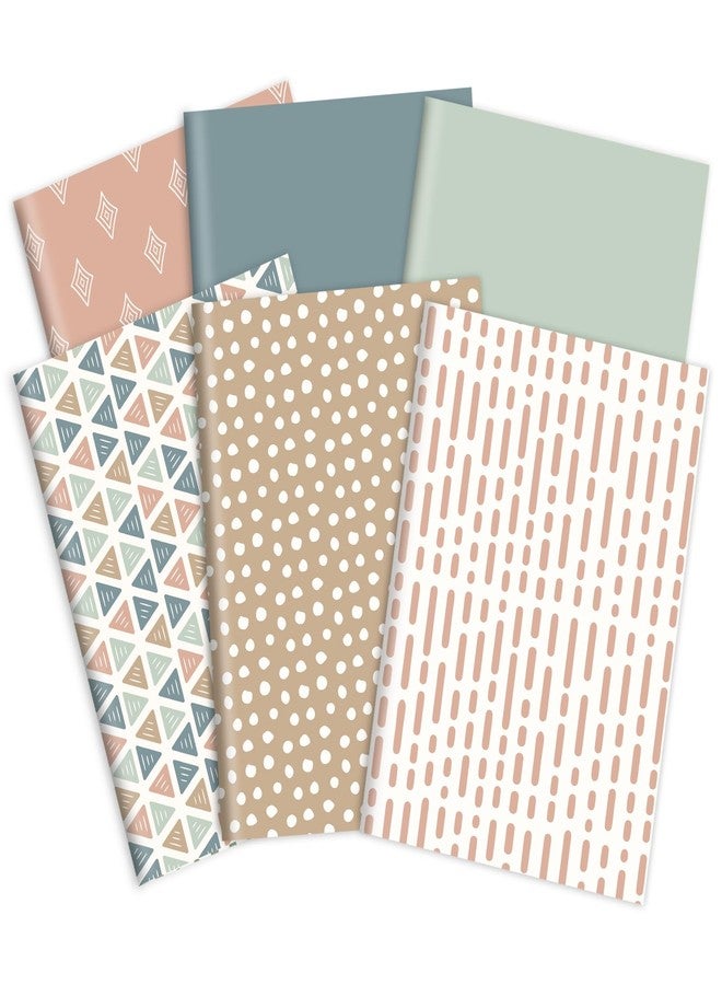 Whaline 90 Sheets Boho Tissue Paper Triangle Dot Stripe Gift Wrapping Paper Pink Blue Art Paper for Birthday Baby Shower Party DIY Crafts, 14 x 20 Inch - Image 1