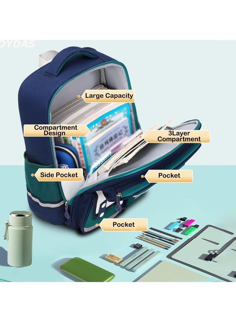 VUCATIN School Bag for Girls 2 PCS Set Kids Backpack Cute School Bags Shoulder Handbags Cartoon Rucksack Book Bags Large Capacity Bag Waterproof Bags Multiple Pockets Schoolbags Pencil Bag (Rabbit 37cm*30cm*14cm) - Image 2