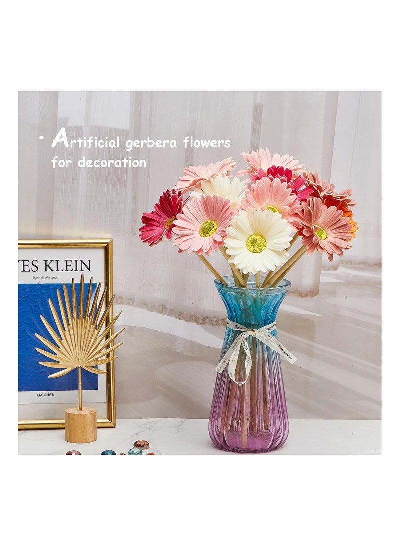 NIBEMINENT Artificial Chrysanthemum Flower Gerbera INS Style Wedding Home Decoration Fake Flower(White, Pink, Yellow, Orange, Rose, Coral,12 Pieces) - Image 4