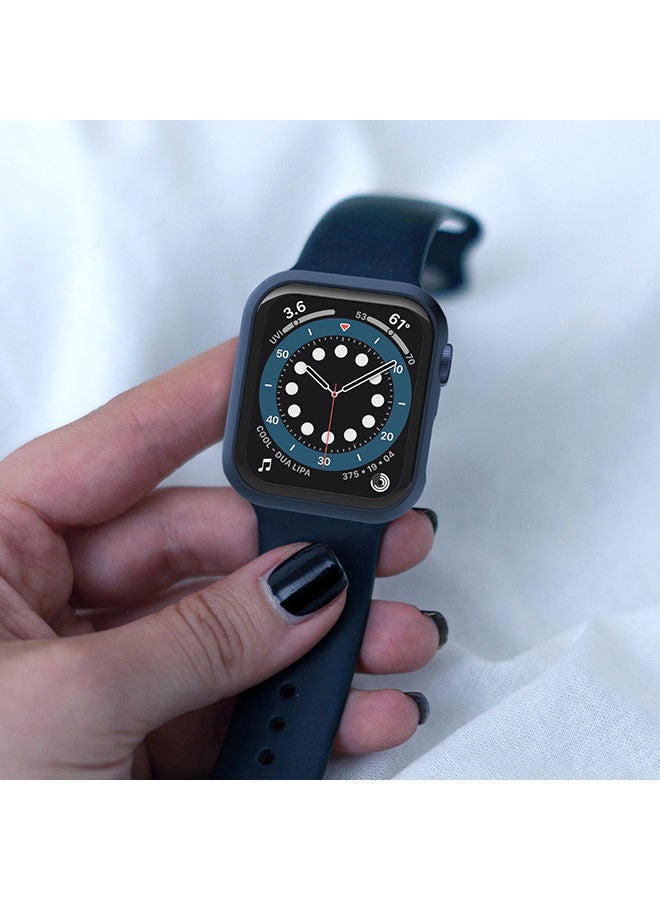 Shock Proof Watch Protectors With Touch Sensitive Tempered Glass For Apple Series 6/5/4/SE - 40mm Blue