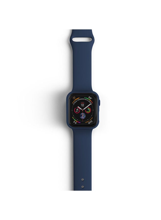 NIBEMINENT Shock Proof Watch Protectors With Touch Sensitive Tempered Glass For Apple Series 6/5/4/SE - 40mm Blue  - Image 4