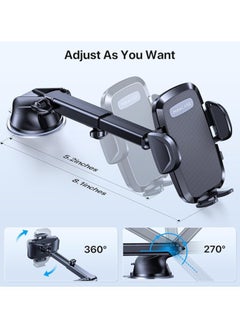 GTSOL New Universal Car Phone Holder [Powerful Suction Cup] Phone Holder Car for Dashboard Windshield [Double Metal Hook] Mobile Holder for Car Air Vent Car Mobile Holder for All 4.0-7.2" Smartphone  - Image 5