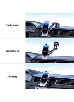 GTSOL New Universal Car Phone Holder [Powerful Suction Cup] Phone Holder Car for Dashboard Windshield [Double Metal Hook] Mobile Holder for Car Air Vent Car Mobile Holder for All 4.0-7.2" Smartphone  - Image 3