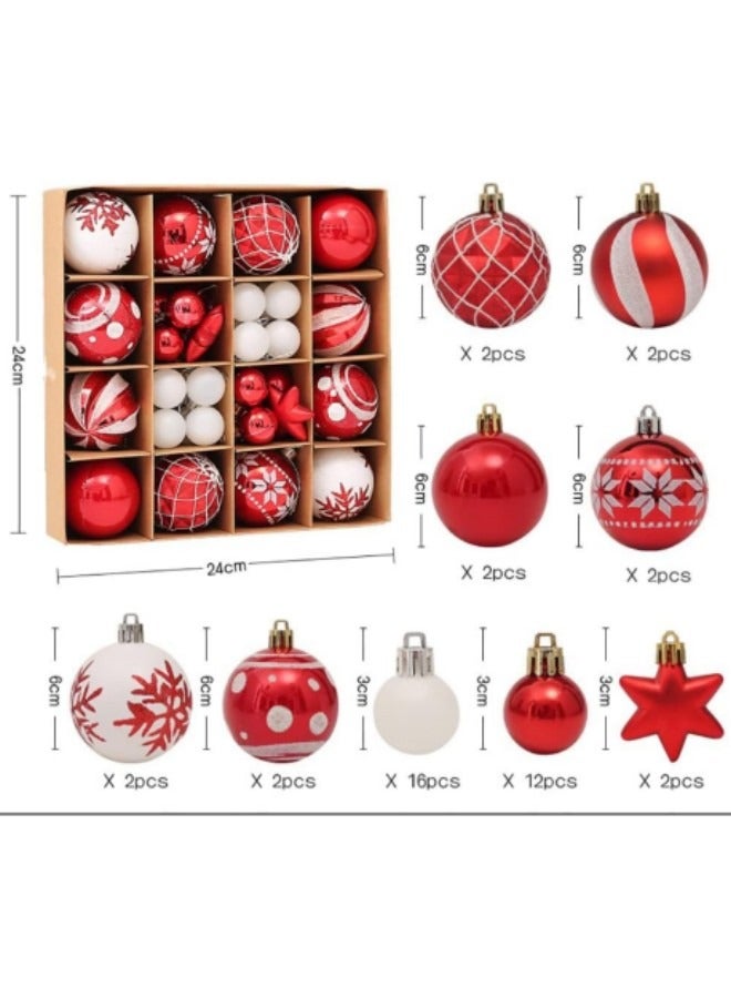 GGEROU Bauble Ornament Ball Set, 42Pcs Shatterproof Tree Hanging Balls - Image 2