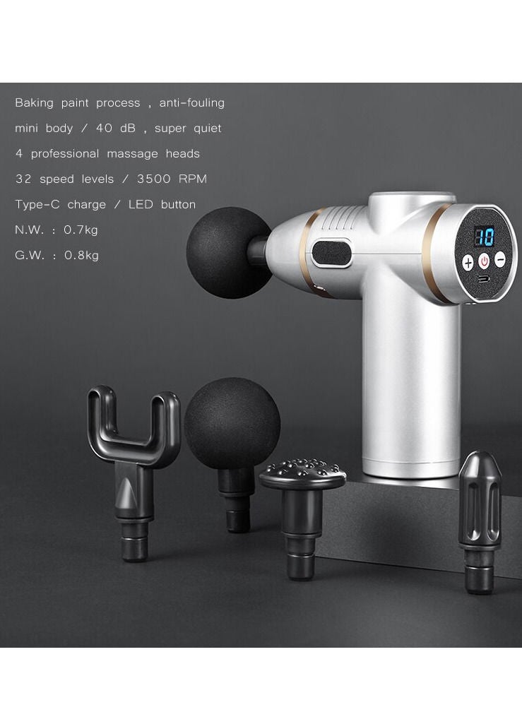 AROAQ Electric Massage Gun 32 Speed Levels Slimming Body Neck Back Foot Leg Shoulder Massager Muscle Fascia Gun Percussion Massagers - Image 1