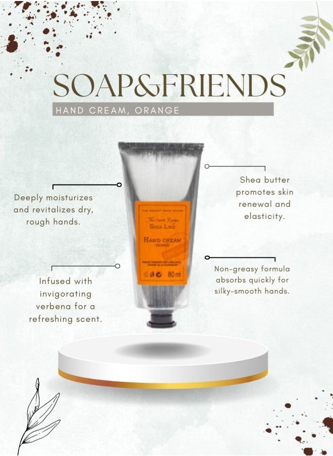 Soap&Friends Soap&Friends Orange Hand Cream 80ml – Citrus Burst Moisturizer with 20% Organic Shea Butter – Vitamin-Boosted, Natural & Cruelty-Free  - Image 3