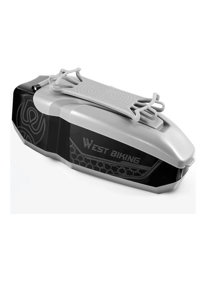 NIBEMINENT WEST BIKING Bicycle Bag With Phones Holder Mountain Road Car Package Tops Tube Mobile-Phone Hard Shells Grey 23.00*9.00*9.30cm