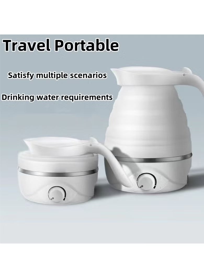 حصريا غلاية كهربائية للسفر قابلة للطي، غلاية ماء محمولة قابلة للطي من السيليكون وإبريق شاي للتخييم، غلاية كهربائية صغيرة خفيفة الوزن مع سلك طاقة قابل للفصل لسهولة التخزين والغليان السريع - Image 3