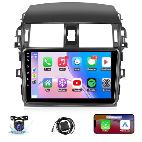 Naifay Android Car Radio for Toyota Corolla 2009 2010 2011 2012 2013, 9inch Touch Screen for Corolla Car Stereo with Carplay/Android Auto/Bluetooth/FM/GPS/WiFi/Backup Camera/Split Screen - Image 1