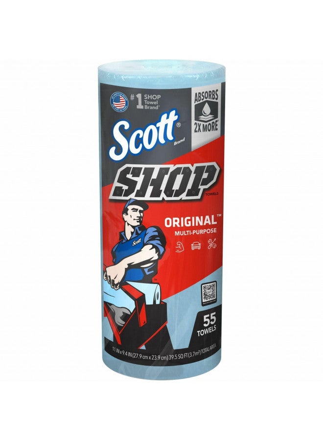 Scott Kimberly-Clark Professional Logistics Supply 75130KC Scott Shop Towels Blue 11 plug X 10,4 plug (27,9cm X 26,4cm), 1 Roll, 55 Per Pack - Image 1