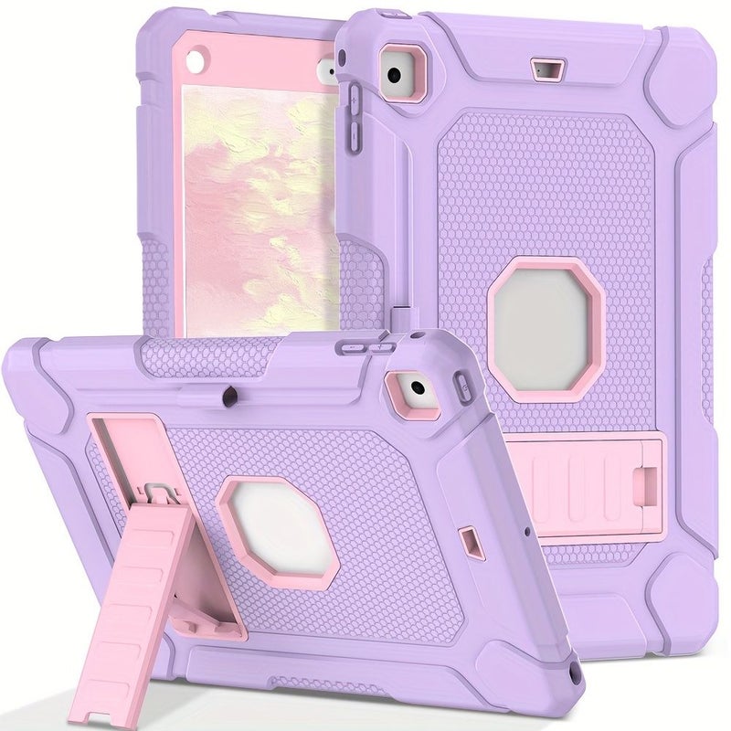 حالة وردية تركوازية ثلاثية الطبقات مقاومة للصدمات لـ iPad Air 2 مع حامل - Image 1
