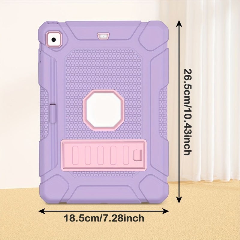 حالة وردية تركوازية ثلاثية الطبقات مقاومة للصدمات لـ iPad Air 2 مع حامل - Image 2