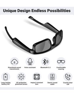 General Smart Glasses, Polarized Bluetooth Sunglasses, Built-in Mic and Speakers, Voice Assistant, UV Protection Audio Sun Glass  - Image 4