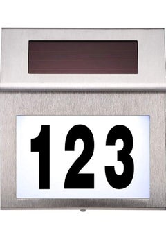 KASTWAVE Lighted House Numbers, Solar House Number, Sign with Waterproof LED, for Outdoor Address Numbers, Solar Powered Address Numbers  - Image 1