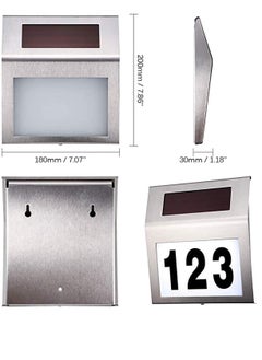 KASTWAVE Lighted House Numbers, Solar House Number, Sign with Waterproof LED, for Outdoor Address Numbers, Solar Powered Address Numbers  - Image 3