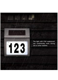 KASTWAVE Lighted House Numbers, Solar House Number, Sign with Waterproof LED, for Outdoor Address Numbers, Solar Powered Address Numbers  - Image 5