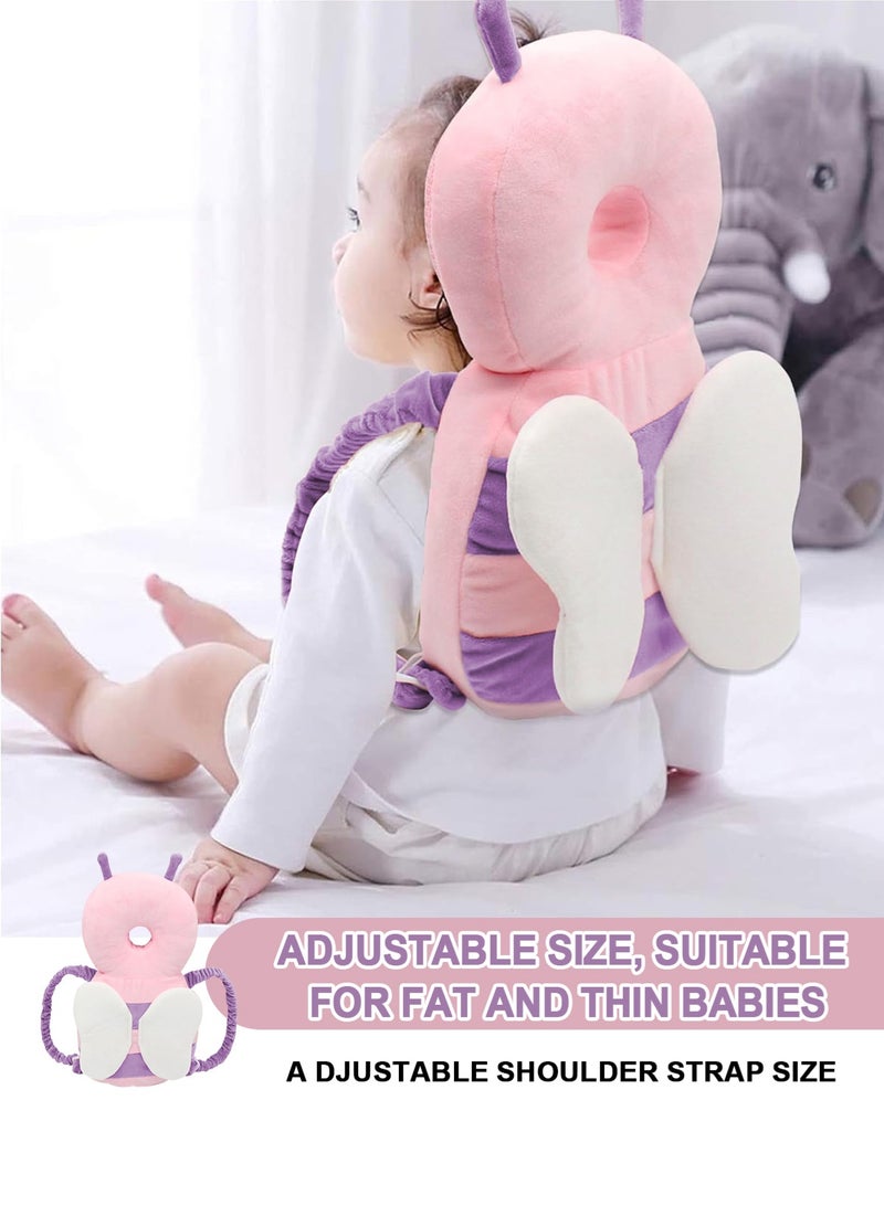 URbazaar Baby Head Protector Cushion Backpack with 2 Pair Knee Pads for Walking & Crawling,Bee  - Image 4