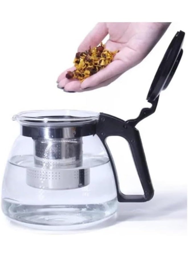 DENX Electric Kettle with Glass Teapot DX1788 – 1800W Fast Boil, 2L Capacity, Stainless Steel, 360° Rotating Base, Automatic Shut-Off, Boil-Dry Protection, Temperature Control, Silver-Tone - Image 5