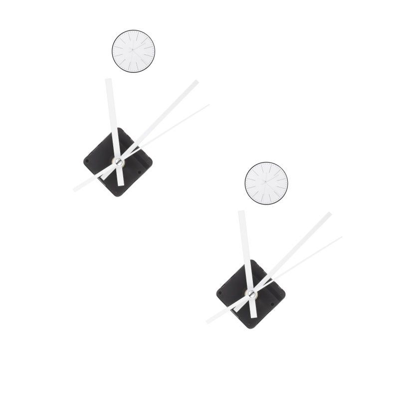 📦 مجموعة حركة ساعة بلاستيكية بحجم ٦ ٥ ٦ إنش باللون الأبيض - Image 5