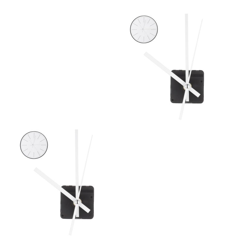 📦 مجموعة حركة ساعة بلاستيكية بحجم ٦ ٥ ٦ إنش باللون الأبيض - Image 1