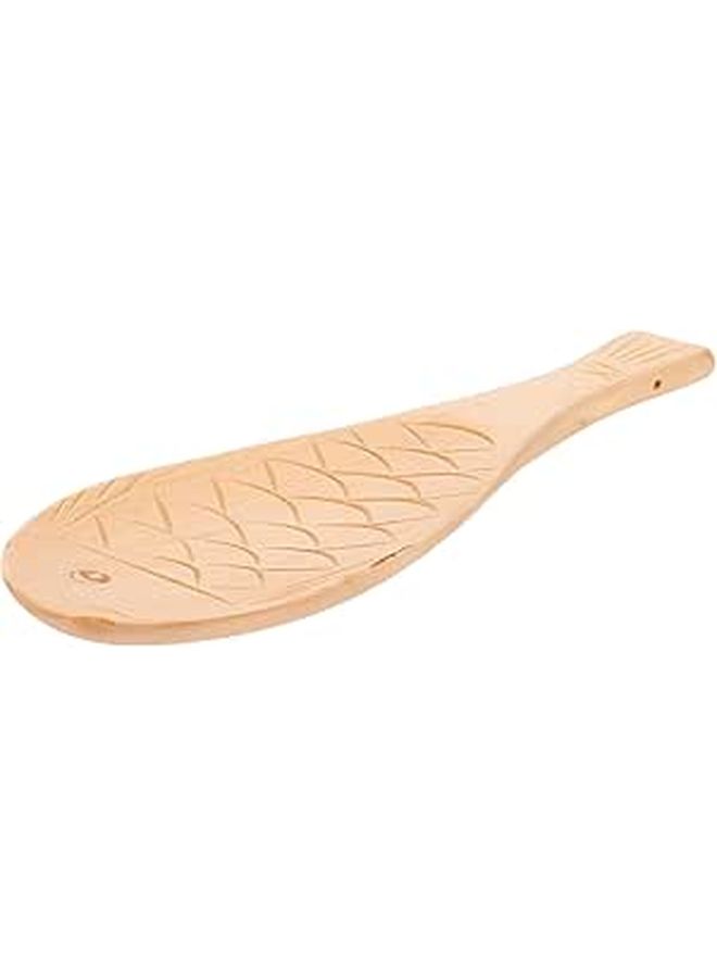Large Wooden Rice Spoon Fish Shaped Nonstick Kitchen Utensil For Cooking And Rice Cooker - Image 1