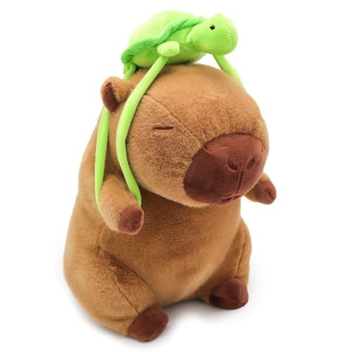 Fusked Flufies Plush Toys - Snuggly and Aesthetic Stuff Plush Toys and Baby Toys - Soft Toys for Baby Girl and Baby Boy - Soft Toys for Girlfriend Gift (Capybara with Turtle Bag) - Image 1
