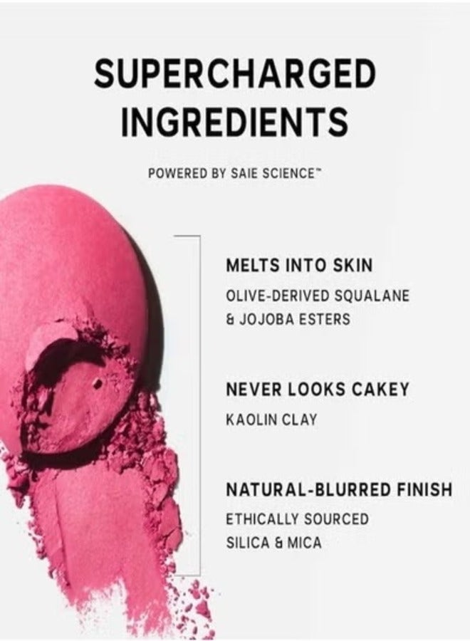 Saie Saie SuperSuede™ Talc-Free Powder Blush 3g – Ciao - soft golden brown Silky, Blendable, Natural Finish  - Image 5