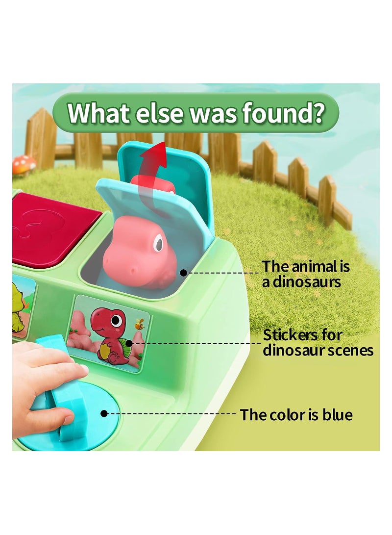 SOLARAE Interactive Dinosaur Pop Up Toy for Baby, Learning Toy for Sorting Colors and Animals, Early Learning and Brain Development Educational Plaything for Boys and Girls 18+ Months - Image 4