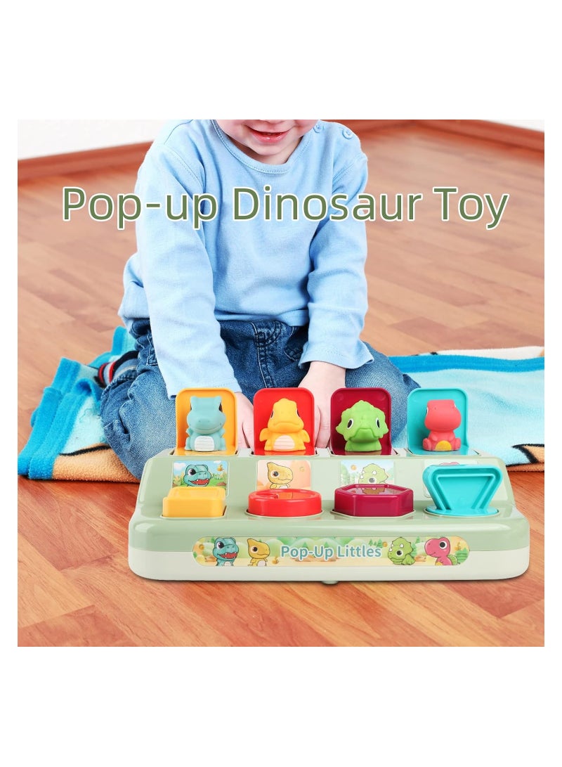 SOLARAE Interactive Dinosaur Pop Up Toy for Baby, Learning Toy for Sorting Colors and Animals, Early Learning and Brain Development Educational Plaything for Boys and Girls 18+ Months - Image 3