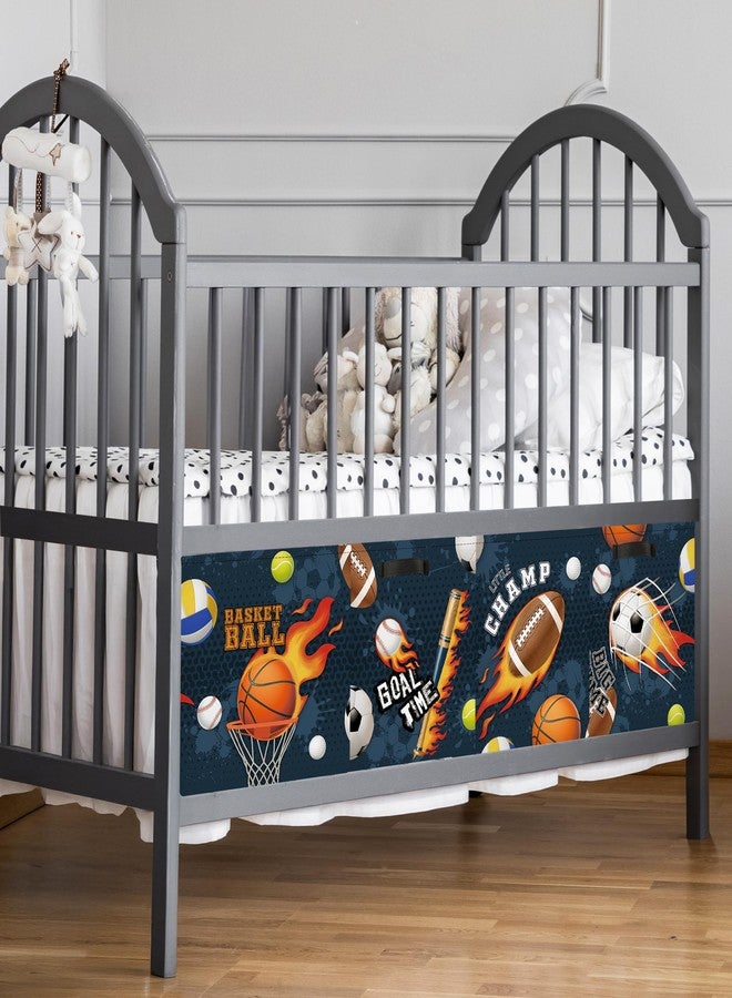 HUUMONSS 11.8" Sport Balls Cube Storage Organizer Set 3Pcs Football Rugby Basketball Cube Storage Bin for Bathroom/Bedroom Kid Book Toy Chest, Fire - Image 4