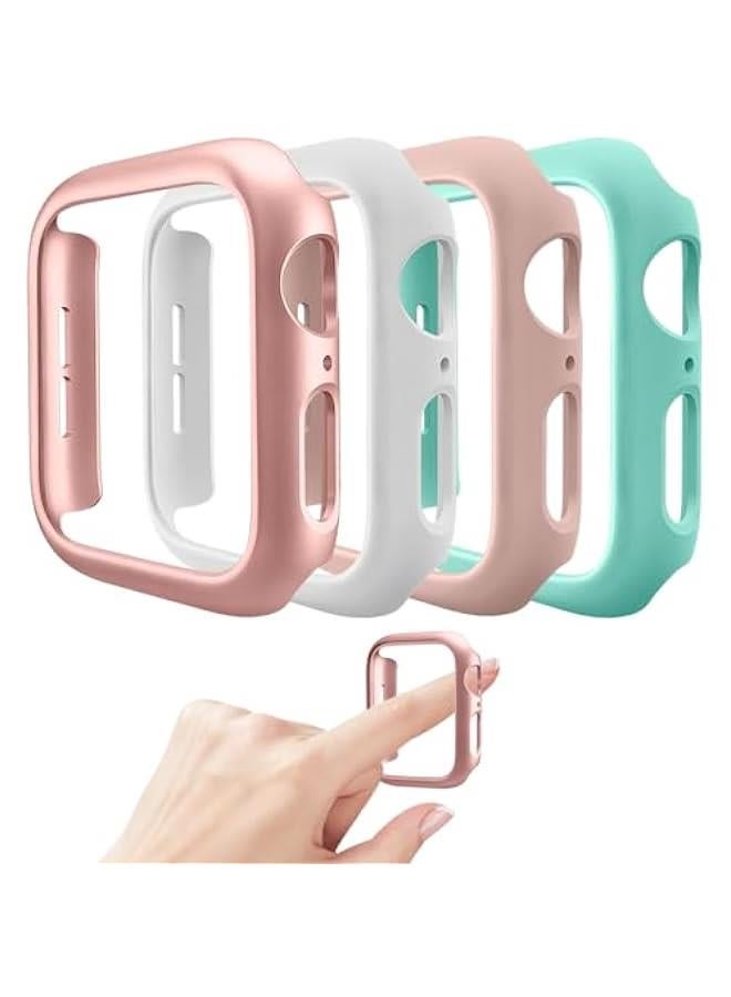 4 Pack Compatible for Apple Watch Case 42mm 【NO Screen Protector】 Series 3 2 1, Hard PC Bumper Case Protective Cover Frame Compatible for iWatch 42mm, Rose Gold/White/Pink/Mint Green - Image 1