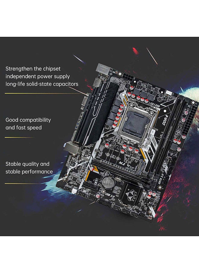 Generic - H410 Gaming Motherboard 2666MHz Frequency LGA1200(Intel 10th Gen) Compatible with Core i3/i5/i7/i9 & Celeron/Pentium - Image 1