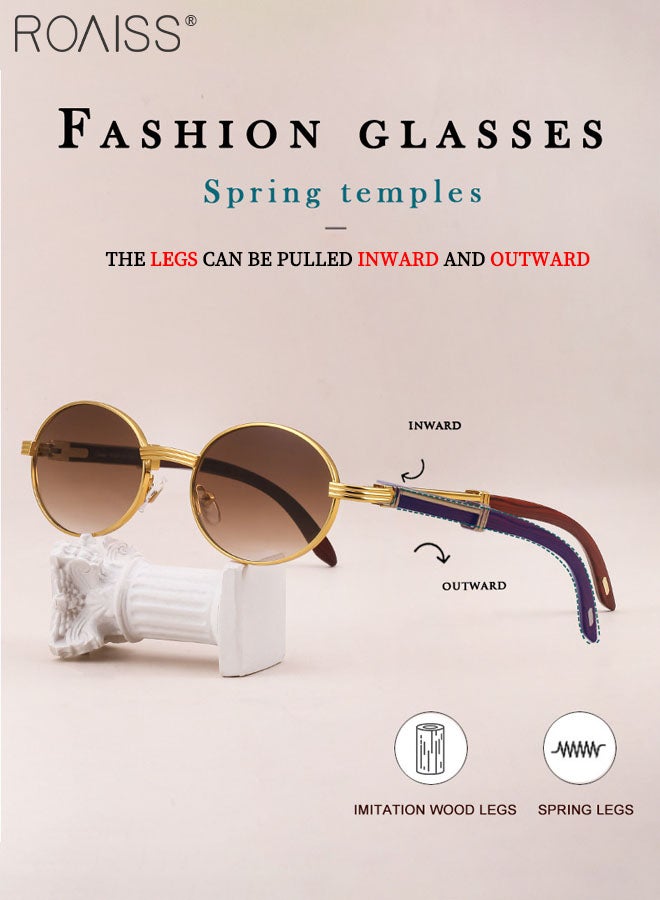 رويس نظارة شمسية بيضاوية للرجال والنساء، نظارات شمسية للحماية من الأشعة فوق البنفسجية 400، ظلال شمسية أنيقة للتسوق، والحفلات، والسفر مع حافظة نظارات، 53 ملم - Image 5