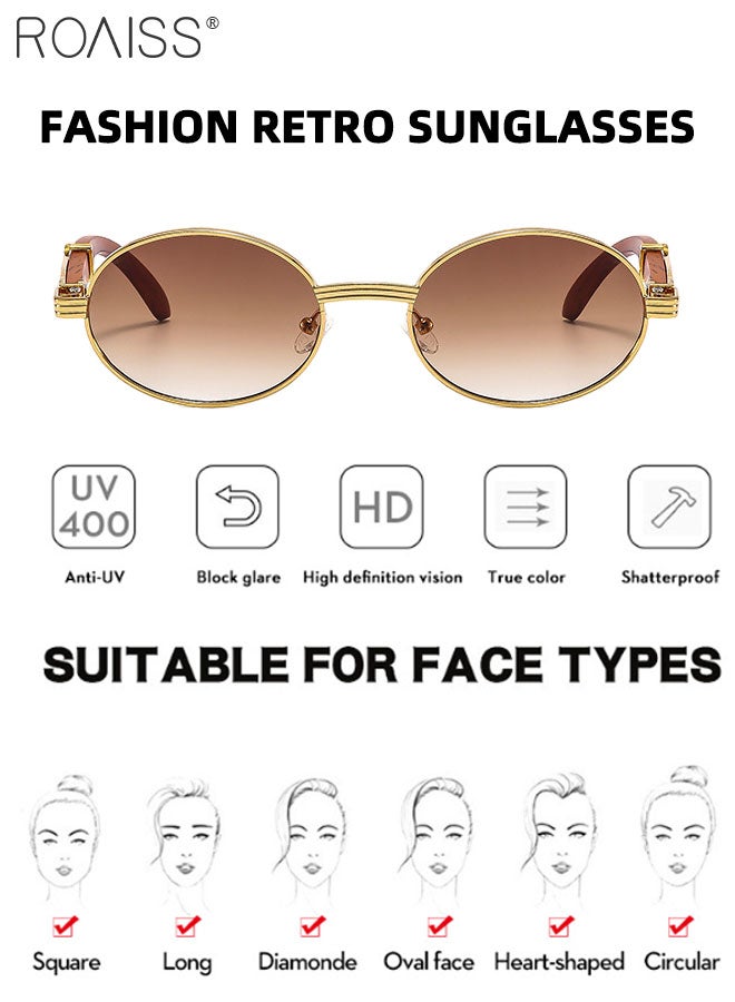 رويس نظارة شمسية بيضاوية للرجال والنساء، نظارات شمسية للحماية من الأشعة فوق البنفسجية 400، ظلال شمسية أنيقة للتسوق، والحفلات، والسفر مع حافظة نظارات، 53 ملم - Image 4