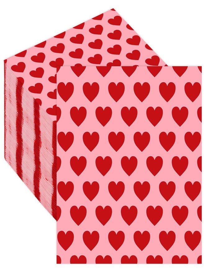 Quera 50 Pack Valentine's Day Paper Napkins Red Pink Heart 6.5 X 6.5 "Disposable Beverage Napkins Cocktail Party Napkins For Valentine's Day Gifts Wedding Party Decoration Favor Supplies - Image 1