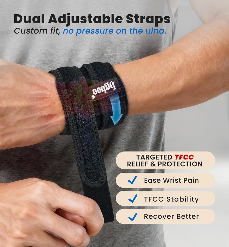 2-Pack TFCC Wrist Brace Support for Ulnar Pain, Carpal Tunnel & Tendinitis Relief - Image 4