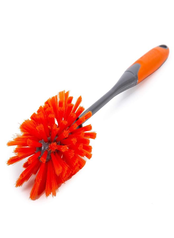 Pure 70526DC-OR, Orange PURE Collection, Deluxe Bottle Cleaning Brush, 12.5 inches, 12 x 5 inches - Image 2