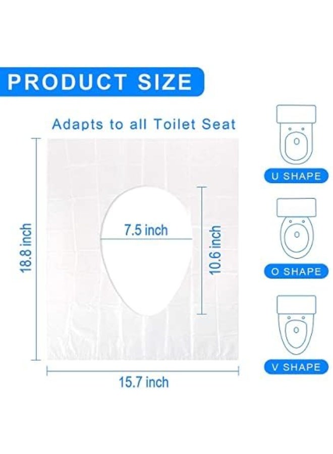 30 pcs Disposable Toilet Seat Covers Portable Waterproof Design Suitable for Kids and Pregnant Women, Each Piece Individually Wrapped - Toilet Seat Cover - Bathroom Cabin Cover - Toilet Seat Cover - 50pcs Disposable Toilet Seat Covers Plastic Antibacterial Waterproof Portable for Kids, Pregnant Women, Travel, Hospital, Public Restrooms, Hotel, Individually Wrapped Pocket Size - Toilet Seat Cover - Image 2